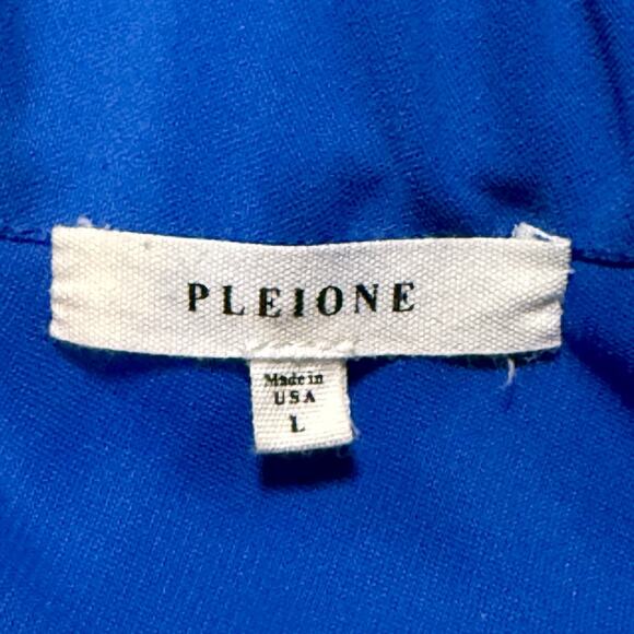 Pleione Womens Off the Shoulder Flutter Sleeve Mini Shift Dress Blue Large - Picture 4 of 10